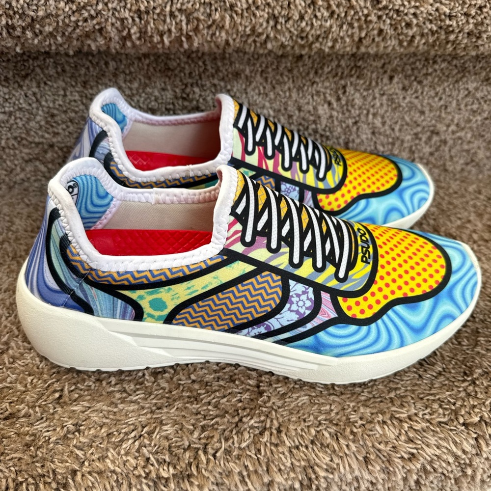 Psudo Women’s Cosmic Colorful Court Slip On Sneakers